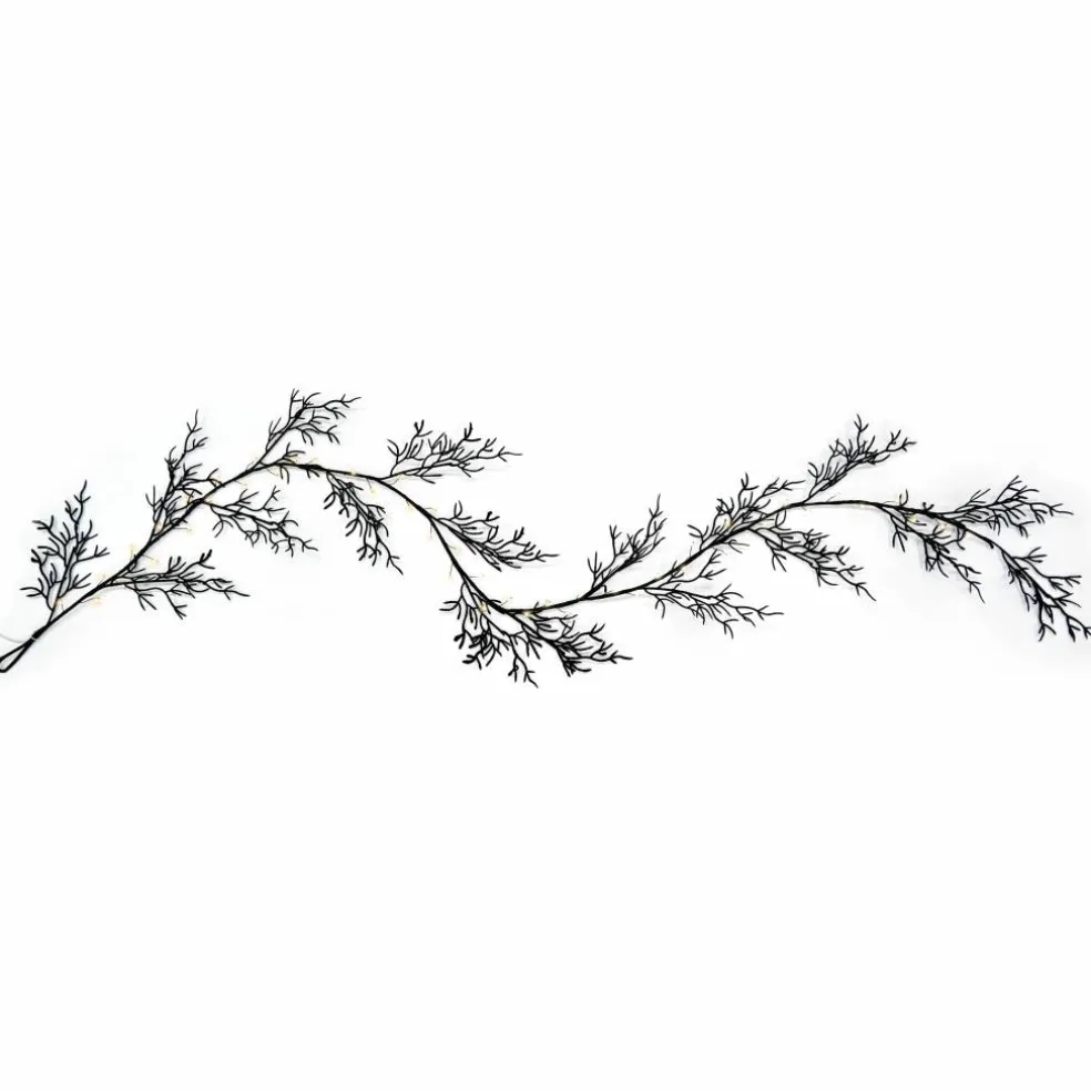 48ct. Black Flocked Branch LED String Lights by Ashland®