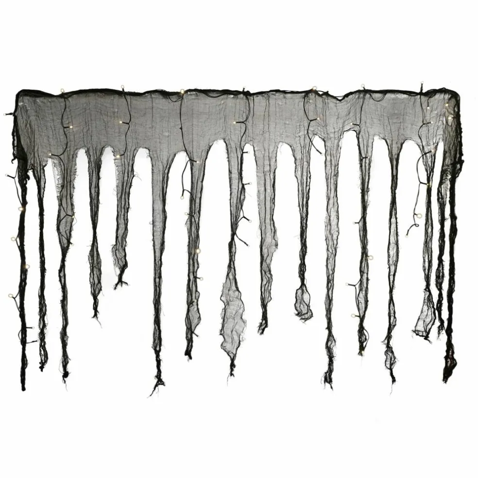 54ct. Black Gauze LED String Lights Curtain by Ashland®