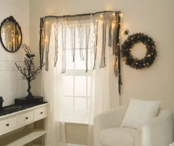 54ct. Black Gauze LED String Lights Curtain by Ashland®