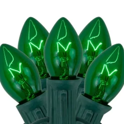 25ct. C7 Christmas String Lights with Green Wire