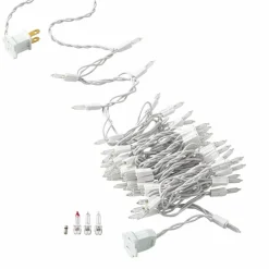 50ct. Clear Mini String Lights with White Cord by Ashland®