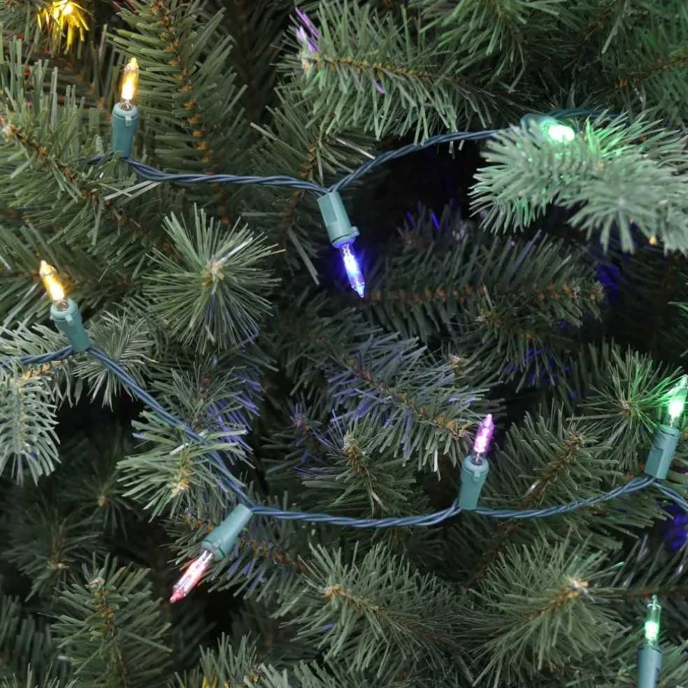 100ct. Color Changing Mini LED Glass 8 Function String Lights on Green Wire by Ashland®