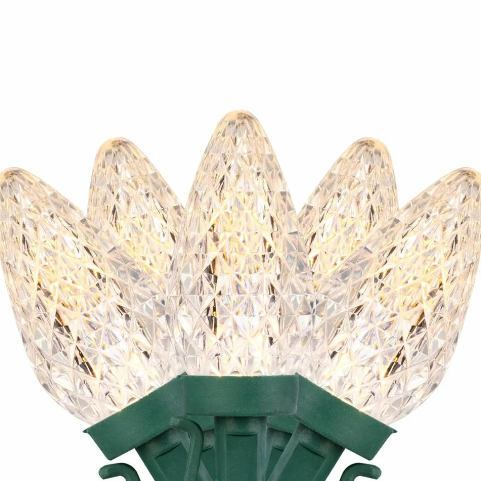 100ct. Faceted LED C9 Christmas String Lights