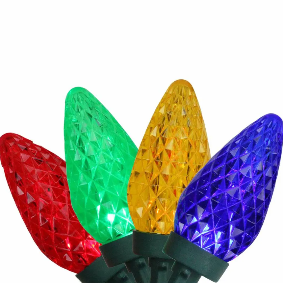 100ct. Faceted LED C9 Christmas String Lights