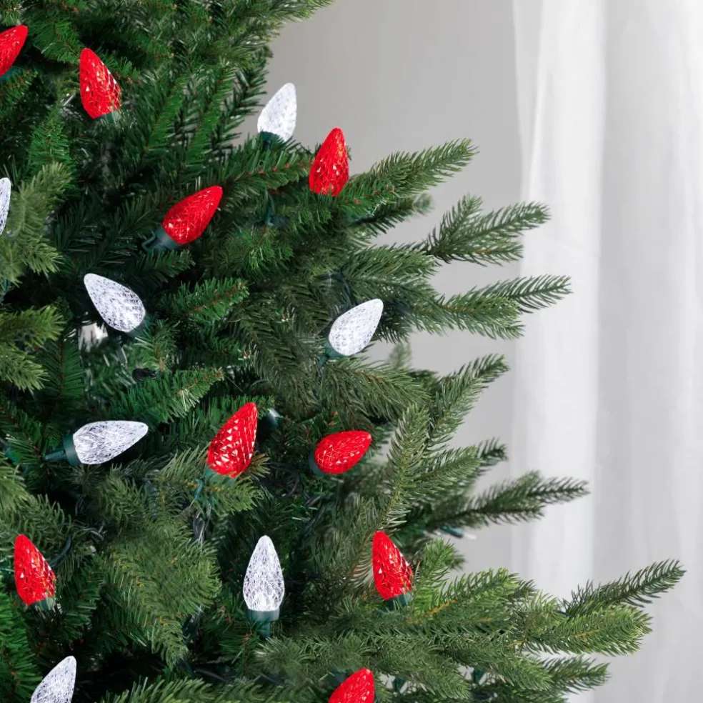 100ct. Faceted LED C9 Christmas String Lights