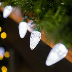 100ct. Faceted LED C9 Christmas String Lights