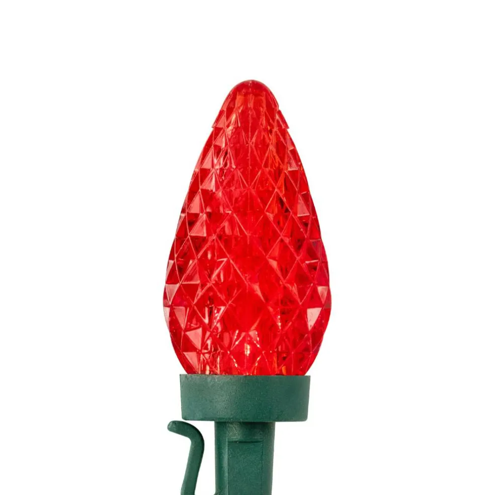 100ct. Faceted LED C9 Christmas String Lights