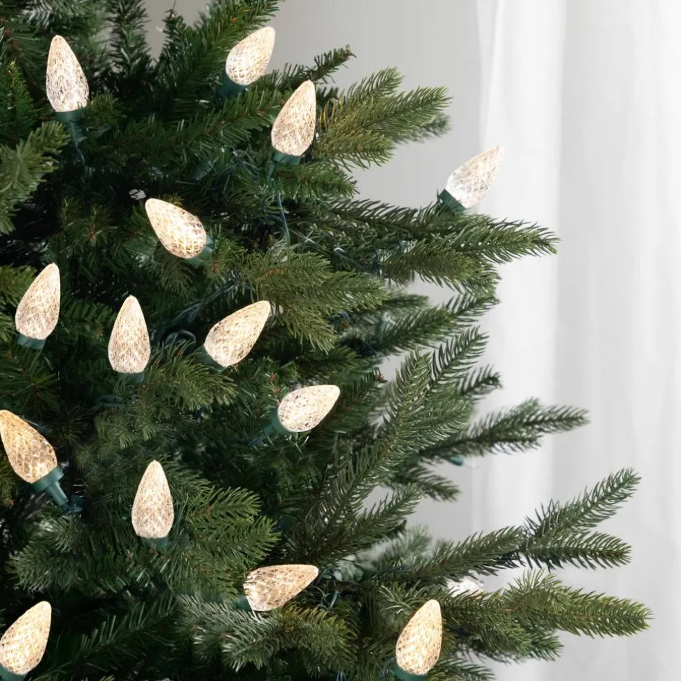 100ct. Faceted LED C9 Christmas String Lights