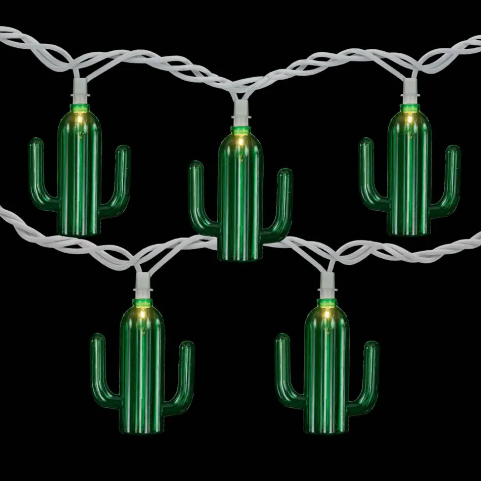 10ct. Green Cactus Patio String Light Set