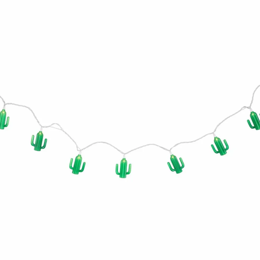 10ct. Green Cactus Patio String Light Set