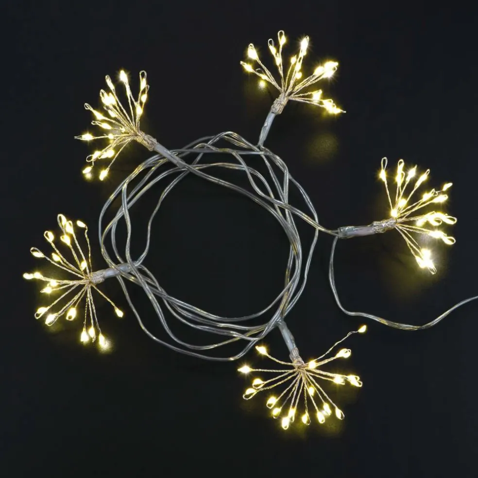 5ct. LED Silver Mini Starburst Cluster String Lights by Ashland®