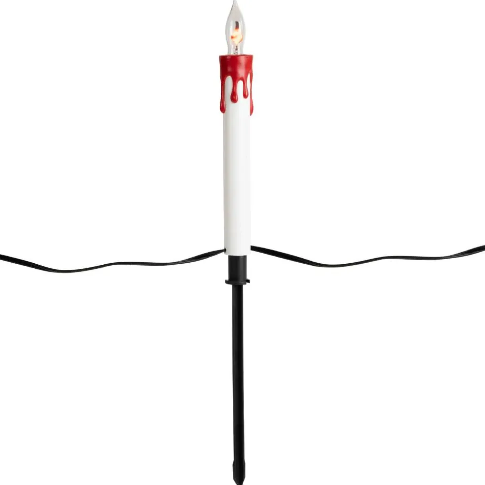 5ct. Lighted Flickering Candle Halloween Pathway Marker Lights