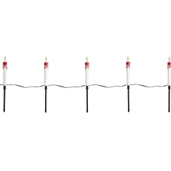 5ct. Lighted Flickering Candle Halloween Pathway Marker Lights