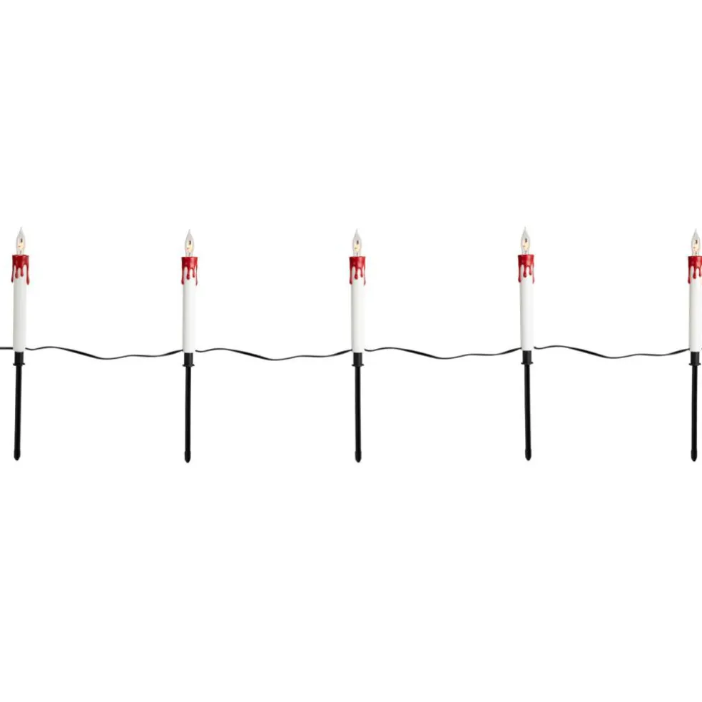 5ct. Lighted Flickering Candle Halloween Pathway Marker Lights