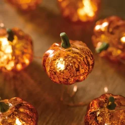 10ct. Mercury Finish Pumpkins Icon LED String Lights by Ashland®