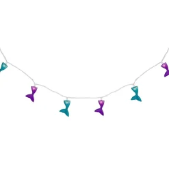 10ct. Mermaid Tails Patio String Lights with White Wire