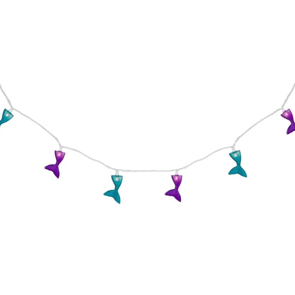 10ct. Mermaid Tails Patio String Lights with White Wire