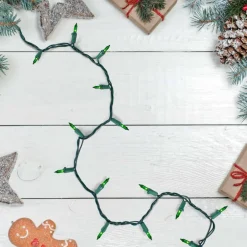 100ct. Mini Christmas String Lights with Green Wire