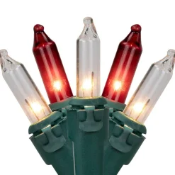 100ct. Mini Christmas String Lights with Green Wire