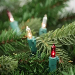 100ct. Mini Christmas String Lights with Green Wire