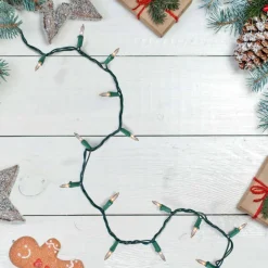 100ct. Mini Christmas String Lights with Green Wire