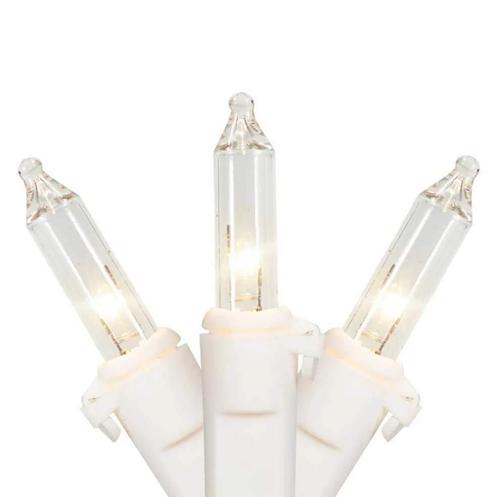100ct. Mini Christmas String Lights with White Wire