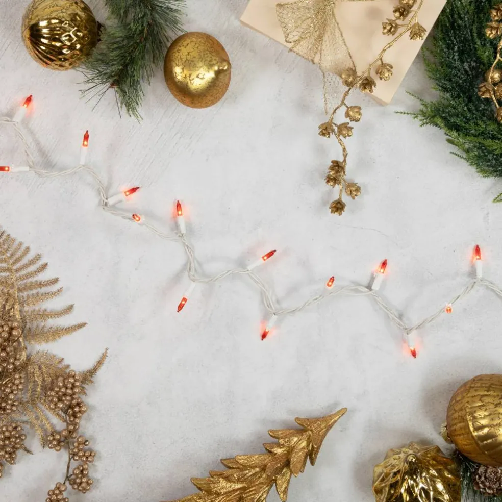 100ct. Mini Christmas String Lights with White Wire