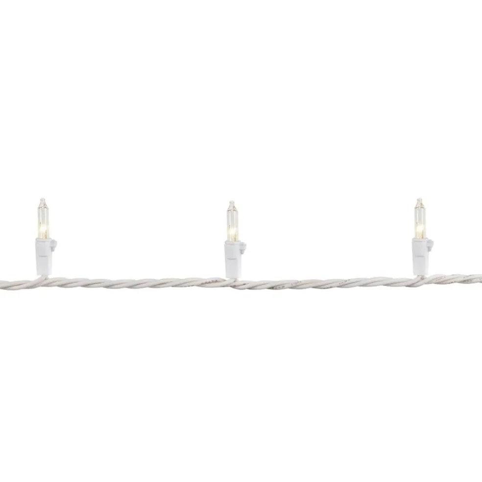 100ct. Mini Christmas String Lights with White Wire