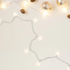 100ct. Mini Christmas String Lights with White Wire