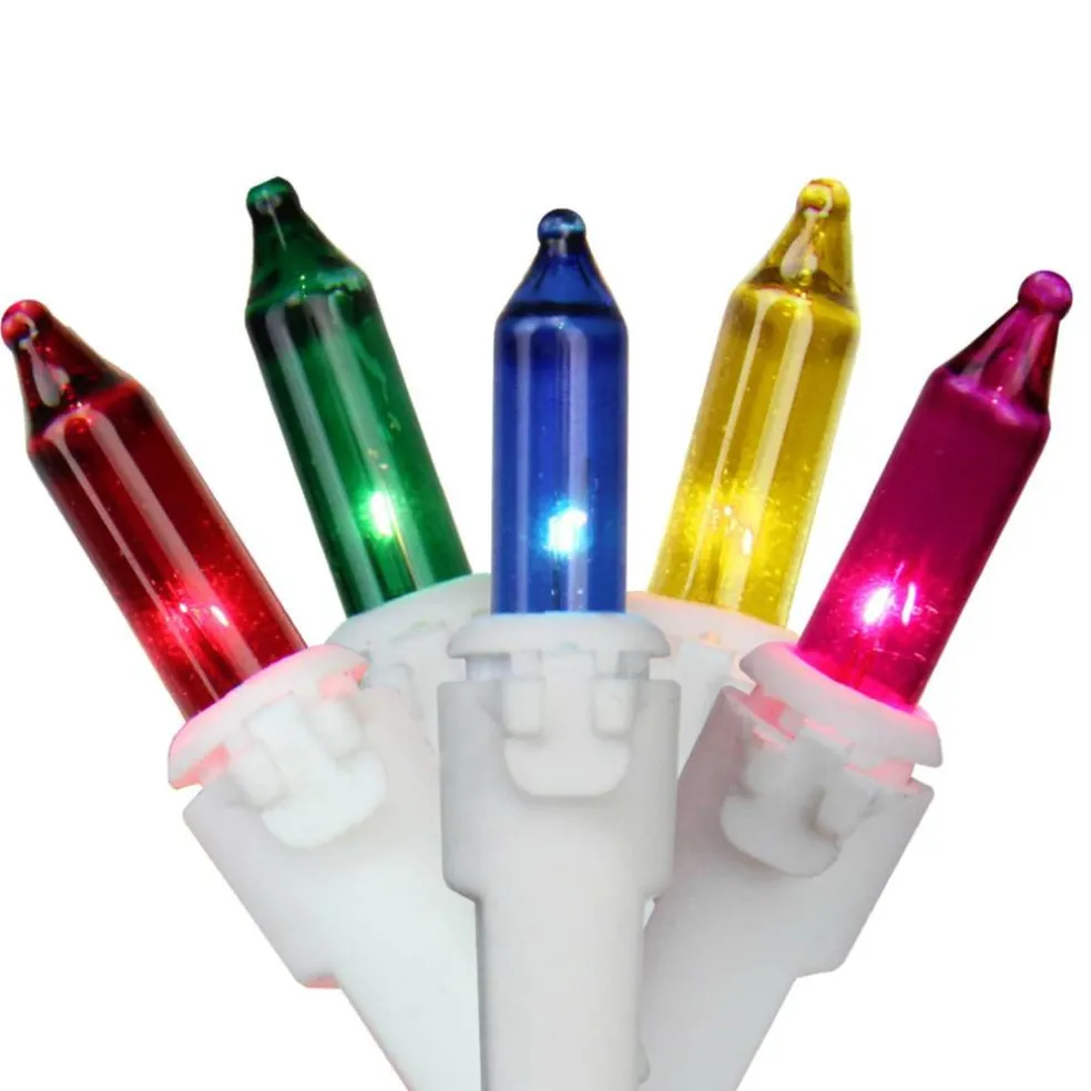100ct. Mini Christmas String Lights with White Wire