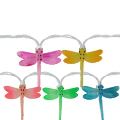 10ct. Multicolored Dragonfly Outdoor Patio Lights