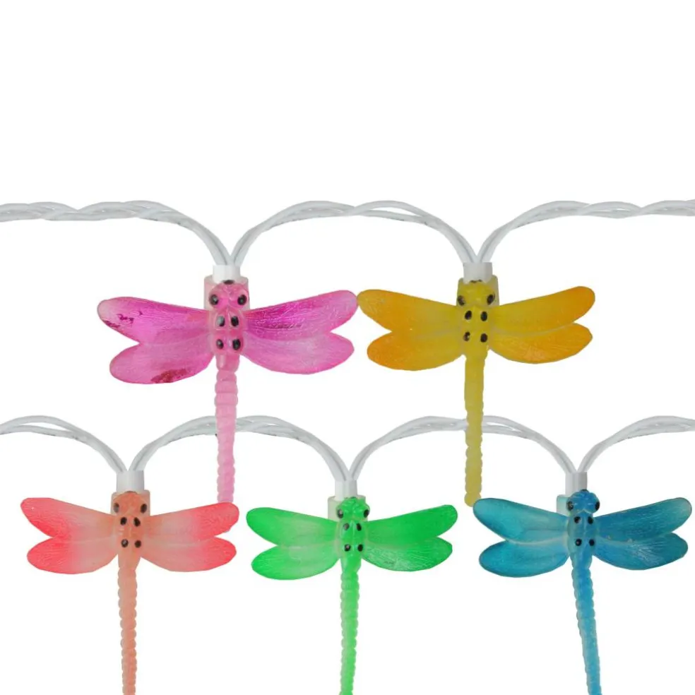 10ct. Multicolored Dragonfly Outdoor Patio Lights