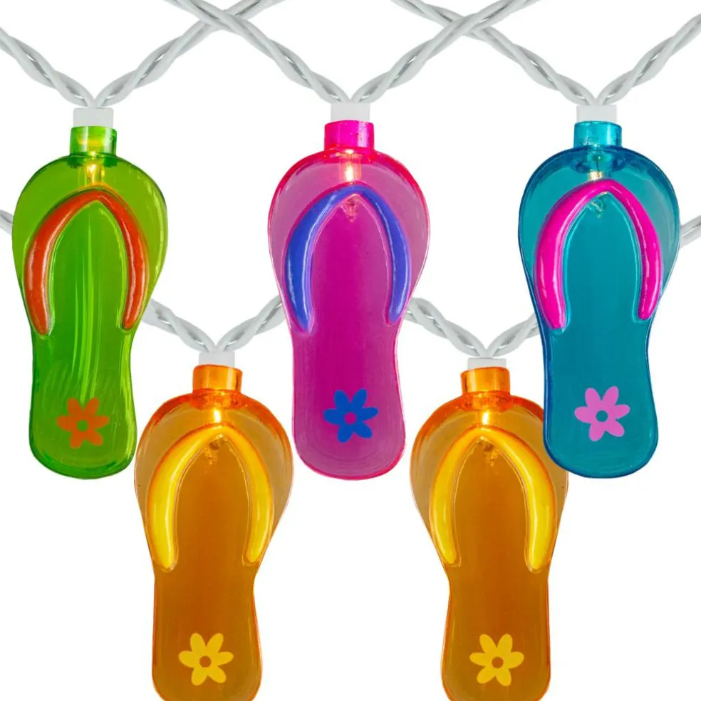 10ct. Multicolor Summer Flip Flop String Lights