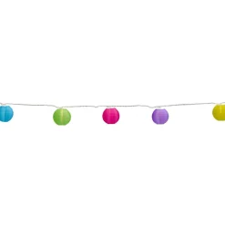 10ct. Multicolor Summer Paper Lantern Patio String Lights