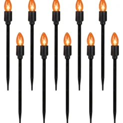 10ct. Orange C9 Bulb Halloween Pathway Markers