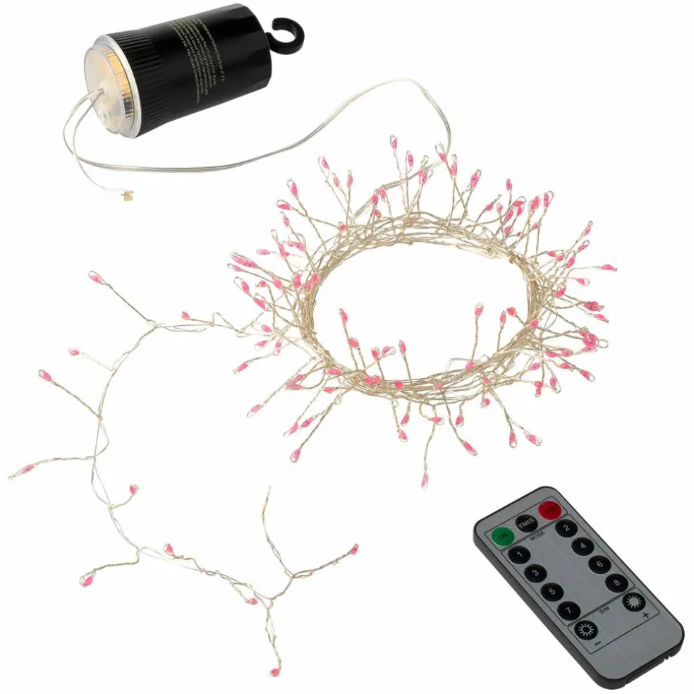 120ct. Pink LED String Lights Garland by Ashland®