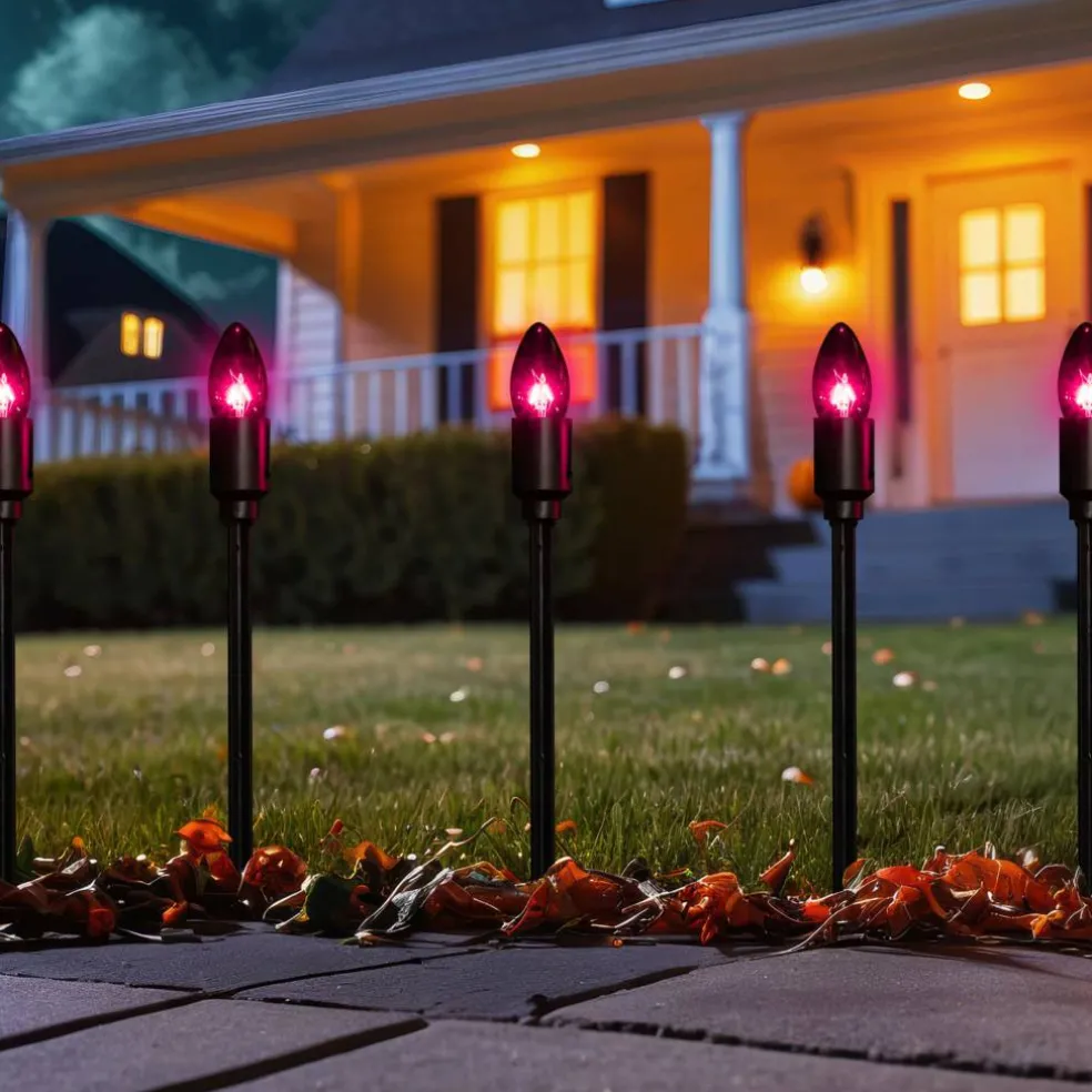 10ct. Purple C9 Bulb Halloween Pathway Markers