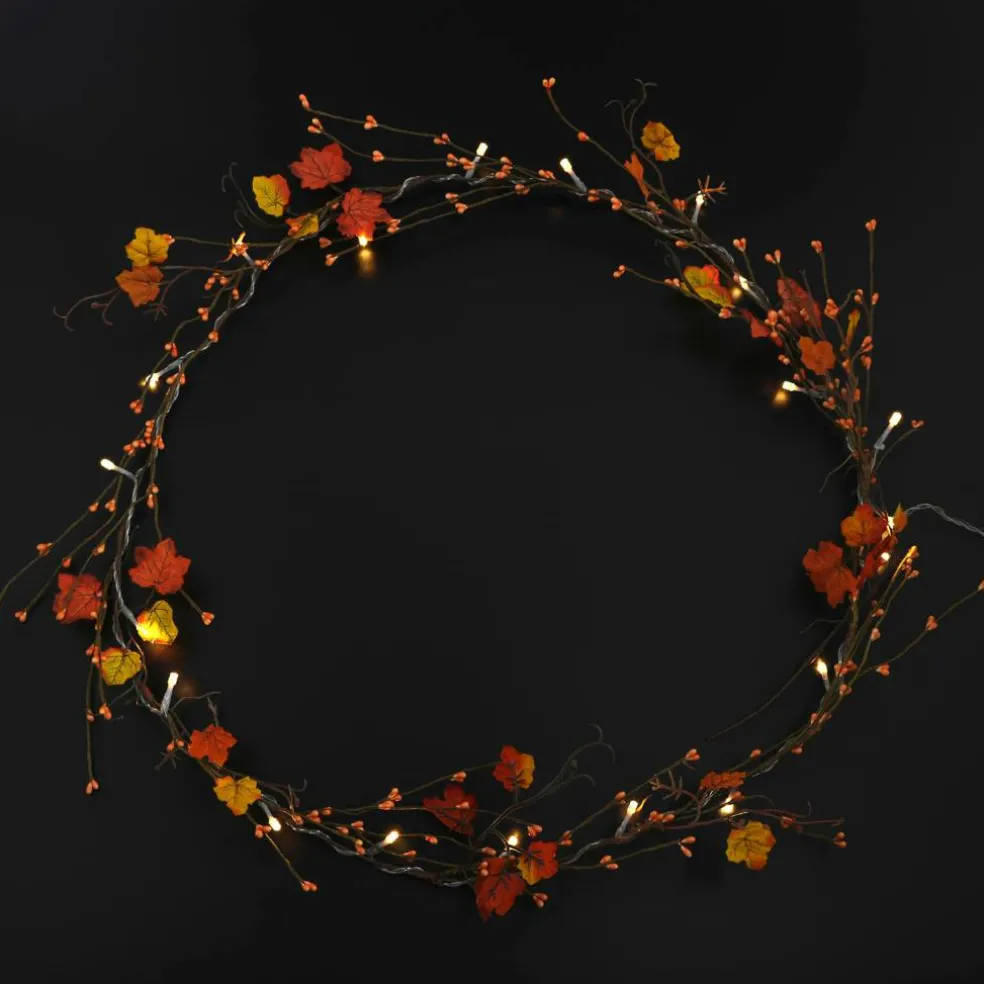 20ct. Red Leaves Garland String Lights by Ashland®