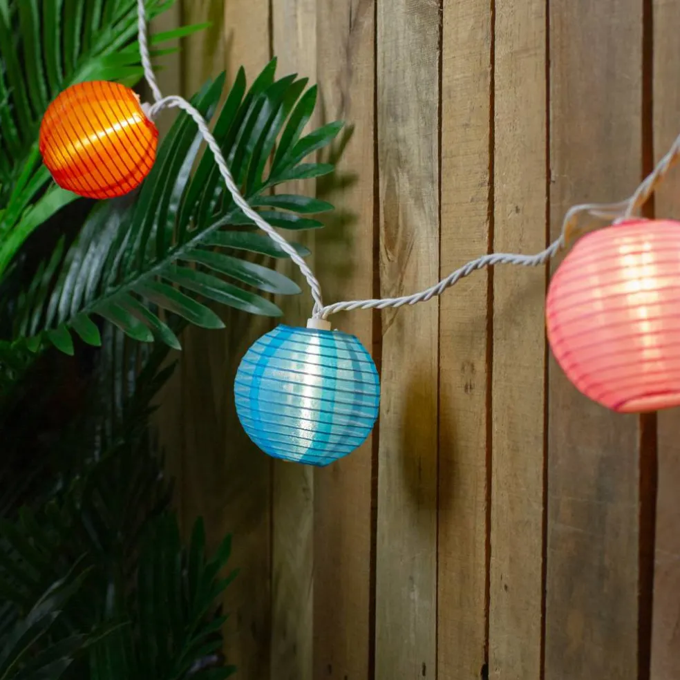 10ct. Summer Paper Lantern String Lights
