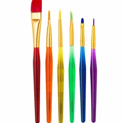 6 ct. Taklon Bristle Paintbrushes by Creatologyâ„¢