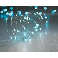 40ct. Turquoise Silver Wire LED String Lights by Ashland®