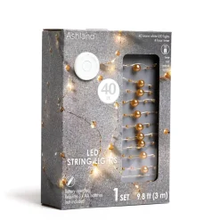 40ct. Warm White Gold Pearl LED String Lights by Ashland®