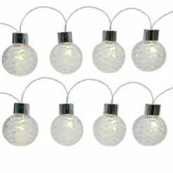 12ct. Warm White LED Clear G30 Ball String Lights on Silver Wire by Ashland®