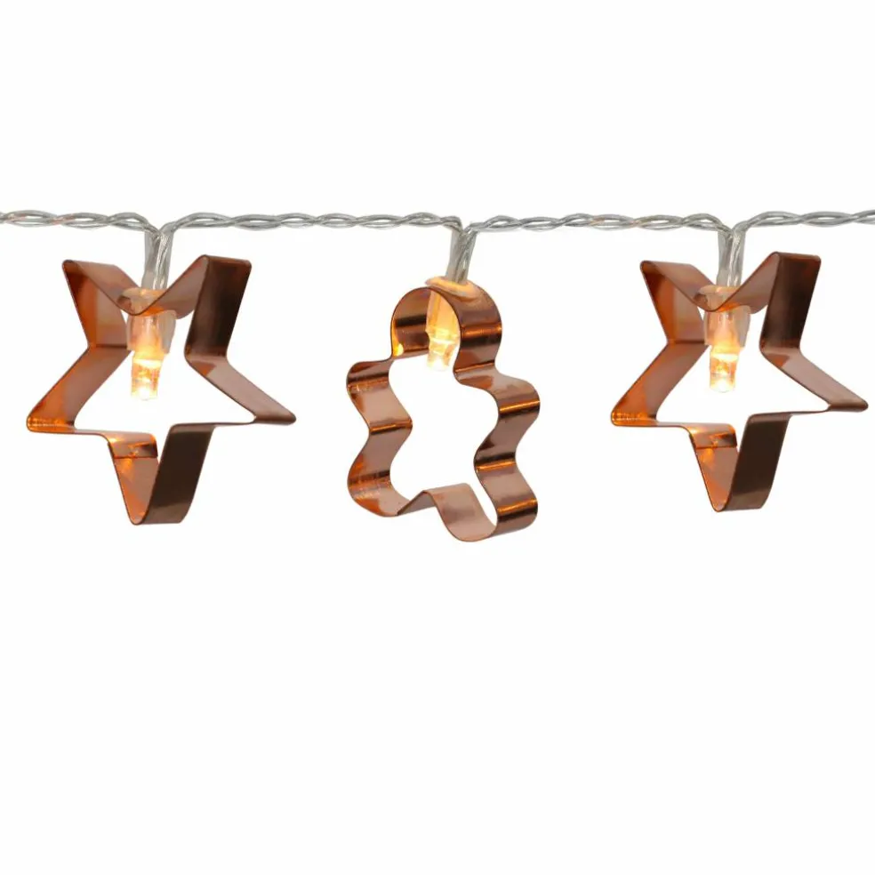 10ct. Warm White LED Cookie Cutter String Lights by Ashland®
