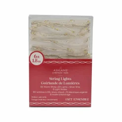 80ct. Warm White LED Firecracker String Lights on Silver Wire by Ashland®