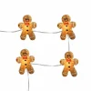 18ct. Warm White LED Gingerbread Cookie String Lights on Silver Wire by Ashland®