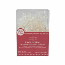10ct. Warm White LED Iridescent Snowflake String Lights on Silver Wire by Ashland®
