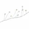 18ct. Warm White LED Silver & Pearl Berry Garland String Lights on Brown Wire by Ashland®