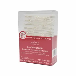 24ct. Warm White LED Star String Lights on Silver Wire by Ashland®