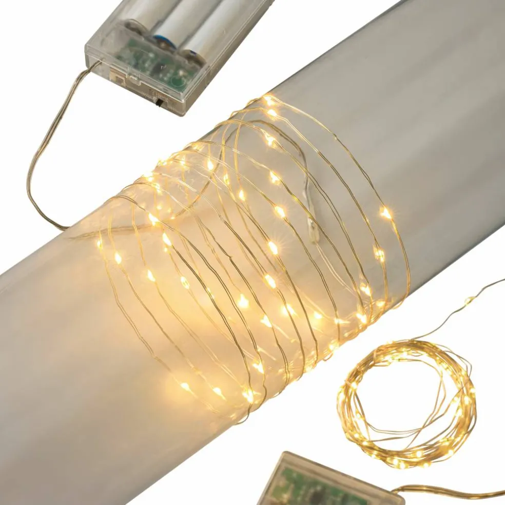 40ct. Warm White LED String Lights with Silver Wire by Ashland®, 2ct.